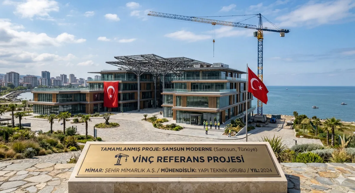 Samsun Vinç referans proje - kule vinç ile tamamlanmış inşaat projesi